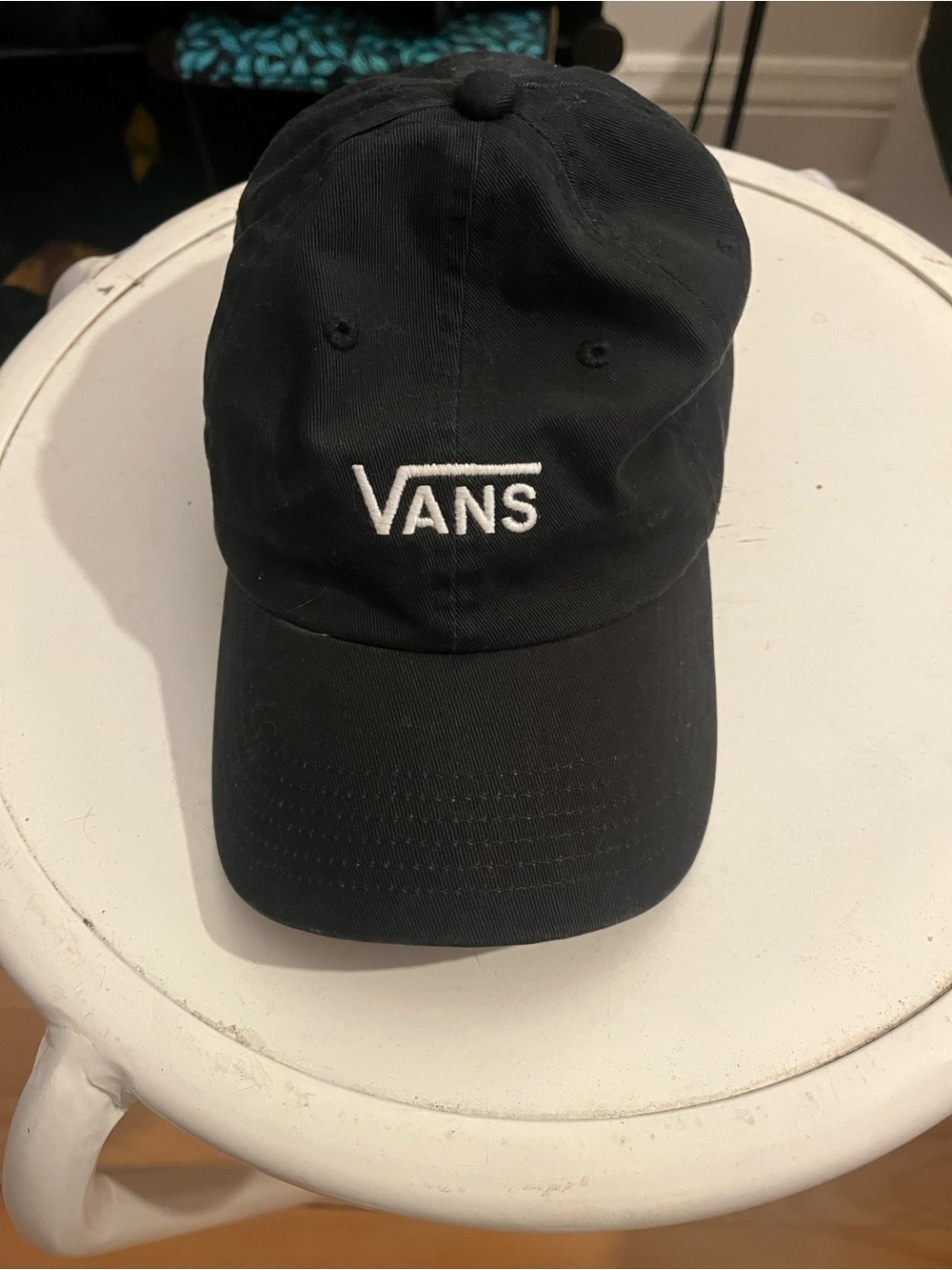 Vans Black Cap with White Embroidered Logo